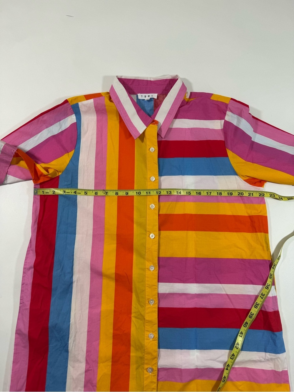 THML Happy Hour Hues Multi Stripe Shirt Dress - Picture 7 of 7